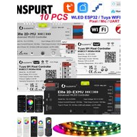 1-10PC GLEDOPTO WiFi Tuya Zigbee WLED ESP32 SPI Pixel LED Controller Smart Life App Control for WS2811 TM1814B TM1934A IC Lights
