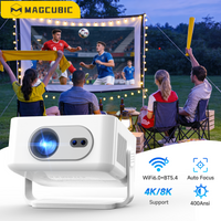 Magcubic 400 ANSI 8K Tragbarer Android-Projektor mit HD WiFi6 und Autofokus für Heimkino Allwinner H726