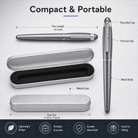 Hero 8202 Fountain Pen 0.5mm Extra Fine Nib Fountain Pen Full Metal Body Smooth Writing Ink Cartridge Converter Dual Use Busines