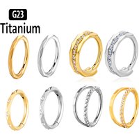 G23 Titanium Piercing Hoops Irregular Shape High Quality Nose Rings Clicker Septum Earrings Rook Helix Ear Piercing Body Jewelry