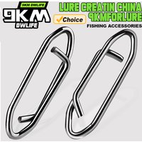 Power Fishing Clips 50~200Pcs Saltwater Fishing Snap Stainless Stee Fishing Quick Clips Lure Connector Freshwater Fishing Tackle