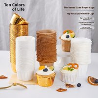 High Temperature Resistant Cake Paper Cups Muffin Cup Liners Ruffled Food Grade Oven & Home Use Baking Tools