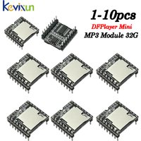 10/1pcs Dfplayer Mini MP3 Player with TF Card U Disk Audio Voice Module Serial Port AD for Arduino IO MP3-TF-16P