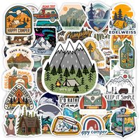 Outdoor Camping Stickers Forest Adventure DIY Toy Decorative Graffiti Decal for Phone Luggage Laptop Bottle Scrapbook Waterproof