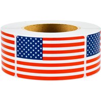300Pcs 1.25In/2.16In American Flag Decorative Stickers, Envelope Decoration Stickers, Election Label Stickers, Expression of Support Stickers, Item Marking Stickers, Gift Decoration Adhesive Labels