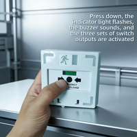 Sound Light Alarm Exit Button,Emergency Door Release Switch,3 Pole Button for Access Control Security System