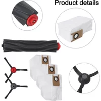1 Set Main Roller Side Brush Bags Kit Easy To Install Sturdy And Long-lasting For Eufy 3-in-1 E20 Robot Vacuum Cleaner Parts