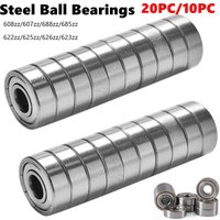 20pc Ball Bearings 608ZZ 623ZZ 626ZZ 687ZZ 607zz Deep Groove Miniature Bearings For Skateboard Scooter 3D Printers Ball Bearings