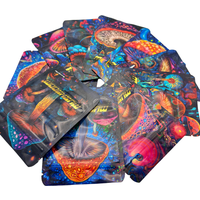 50Pcs 3.5g Mushroom Reusable Big Laser Storage Bag Mylar Waterproof Plastic POUCH Cookie Spice Powder Ziplock Bags Packing