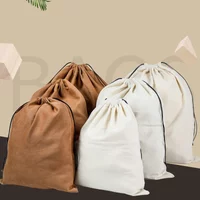 1PC White Khaki Cotton Flannel Suede Bag Drawstring Pouch Dustproof Bag for Luxury Handbag Clothes Shoes Packaging Storage Bag