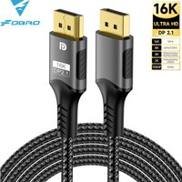 FDBRO 16K DP 2.1 8K@120Hz/60Hz 4K@240Hz 80Gbps HDR Video Audio Displayport Cable for Laptop Xbox Projector Gaming Monitor