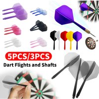 5PCS/3PCS Integrated Dart Flights and Shafts 2BA Soft Screw In-One Dart Flight Anti-Drop Durable for Indoor Outdoor Playing Toys