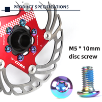 TANKE 12 Stück M5 × 10 mm Fahrrad T25 Scheibenbremsscheibe Befestigungsschraube MTB Fahrrad Fahrrad Befestigungsschrauben Buntes Zubehör