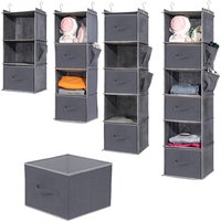 1 piece - wall-mounted multi-layer storage bag, storage bag, three-dimensional hook hanging storage, used for layered sorting an