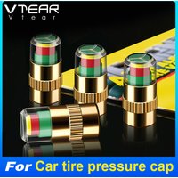 Vtear Car Tire Pressure Guage Cap Air Alert Indicator Tire Monitoring System Auto Sensor Indicator Universal Accessories Tool