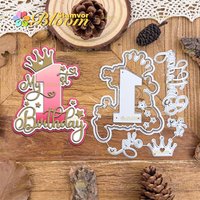Original Lovely Layers 1st Birthday Princess Title Metal Cutting Dies Scrapbooking Decorative Embossing