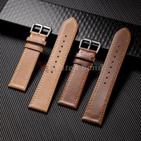 18mm 19mm 20mm 21mm 22mm Retro Genuine Leather Strap Oil Wax Discoloration Cowhide Watchband Business Men Women Watch Straps