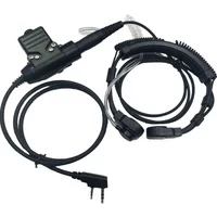 Walkie Talkie Throat Mic, Heavy Duty Microphone, U94 PTT, Neck Radio, Nato Tactical Headset for Baofeng, Kenwood UV-5R TYT