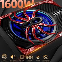 10 Inch Slim Under Seat Subwoofers High Output Distortion Free Audio Stereo Subwoofer Deep Bass Individual Controls For All Cars