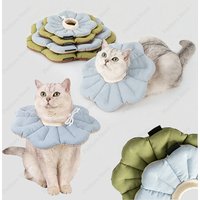 New Cute Waterproof Cat Recovery Collar Anti-Bite Lick Wound Healing Safety Elizabethan Collar for Cats (All-Season)