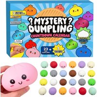 24PCS Random Blind Box Surprise Dumpling Squishies Sensory Stress Relief Fidget Toy Ideal for Holiday Countdowns Birthday Gifts