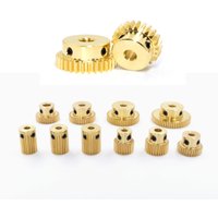 0.5M 20T-60T Spur Gear Brass Pinion Step Gear 0.5 Mod Bore 4/5/6/6.35/7/8/10/12/14/15mm With Step Transmission Parts 1Pcs