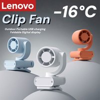 Lenovo Mini Clip on Fan, Portable Umbrella Clip Hat Clip Fan USB Rechargeable Foldable Small Fan for Outdoor Travel