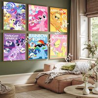 1pc Cartoon cute M-My L-Little P-Pony Poster Printing Suitable For Wall Decoration Cafes Living Rooms Bed Room