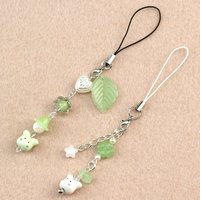 Handmade Totoro Beaded Phone Charm Y2k Cartoon Cute Ceramics Cat Keychain Sweet Girls Bag Charms Decoration