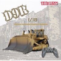 Delin D9R Remote Controlled Military Bulldozer 1:18 Scale Crawler Construction Engineering Vehicle Model Adult Hobby Collectors