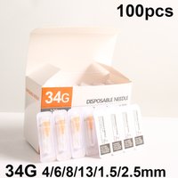 34G Tattoo Needle 34g needles 1.5mm 2.5mm 4mm For Beauty injection syringe filler Safety Needle Hand Tool Parts
