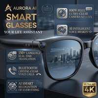 2026 Smart AI Glasses 4K 800W Camera 3600mAh Power Bank 16GB Memory 120+ Translation ChatGPT Music Photos &Video Sunglasses Men