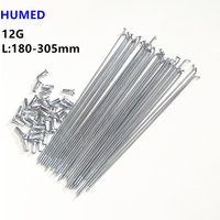 AliExpress NONE 36pcs/lot Bicycle spokes 12G Diameter2.58mm 180/190/195/200/205/215/225/235/245/255/260/305mm Motorcycle E-bike spokes