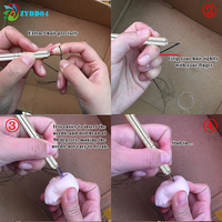 ●0.8mm DIY Doll Hair Reroot Needle Kit Repaint Baby Head Reborn Hair Rooting Tools Wig Making Supplies