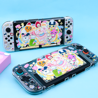Clear Case compatible with Nintendo Switch / OLED / Switch 2 - Tamagotchi-Inspired Transparent Detachable Protective Shell