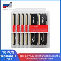 10PCS HyperX Fury RAM DDR3 8GB 16GB 2x4GB (2x8GB) 1866MHz 1600MHz 1333MHz Desktop RAM PC3-12800 14900 1.5V DIMM 240Pin DDR3 RAM