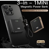 Original Portable MINI magnetic wireless Powerbank 10000mAh Power banks for Magsafe external Auxiliary battery for iPhone 17 16