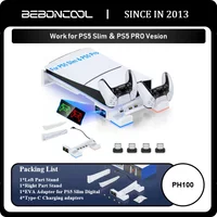 BEBONCOOL PH100 for PS5 Pro/Slim Digital / Disc Version Horizontal charging brack with lights Suitable For PS5 accessories