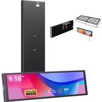 9.2-inch USB Computer Case Sub-screen 1920*462 Resolution IPS LCD Type-C Interface Display CPU/RAM/GPU/HDD/FPS/Weather Monitor