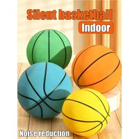 This silent foam basketball, made of PU material, is suitable for various indoor training activities.