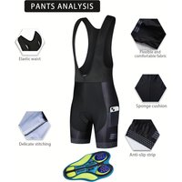 Summer Cycling Bib Shorts Mountain Bike 20D Padded with Pockets & Powerband Quick Drying