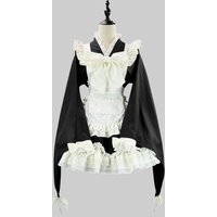 Black Cute Kimono Lolita Maid Dress Costumes Cosplay Top Skirt Maid Dress for Waitress Maid Party Costumes S -5XL
