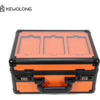 Aluminum Alloy Graded Card Storage Box, Double Layer 3 Slot PSA BGS Trading Card Case, Secure Lockable Carrying Case