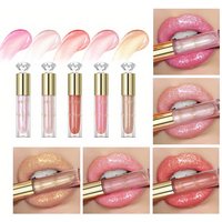 Shiny lip gloss, sparkling crystal, water-permeable and long-lasting color rendering, light and rich