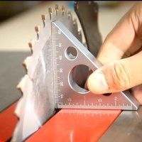 Anodized Aluminum Alloy Esquadro Ruler-45/90 Degree Frosted Right Angle Gauge Durable Precision Measuring Tool