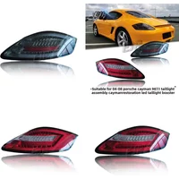 For 04-08 for Cayman 987.1 & Boxster Modified LED Tail Light Assembly with Red/Smoke Black Lenses OLIVER Fitment