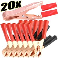 Car Battery Alligator Clip Insulated Jumper Cable 30A Car Charger Lead Clamp Tool Accessories Copper Spring Connector Clamps