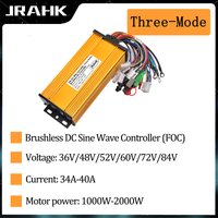 JRAHK 1000W 2000W BLDCD Electric Bicycle Sine Wave Controller FOC 36V 48V 52V 60V 72V Electric Scooter Controller Accessories