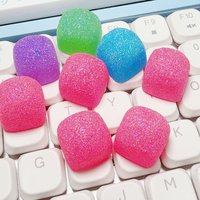 Handmade Resin Candy Shape Keycaps Transparent DIY Cross Axis Mechanical Keyboard PBT Keycaps Custom Personalized