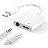2in1 Audio Adapter USB C to 3.5 mm Jack Type-C/Dual TypeC jack Charging Aux Cable For Samsung Xiaomi Wired Earphones Connector